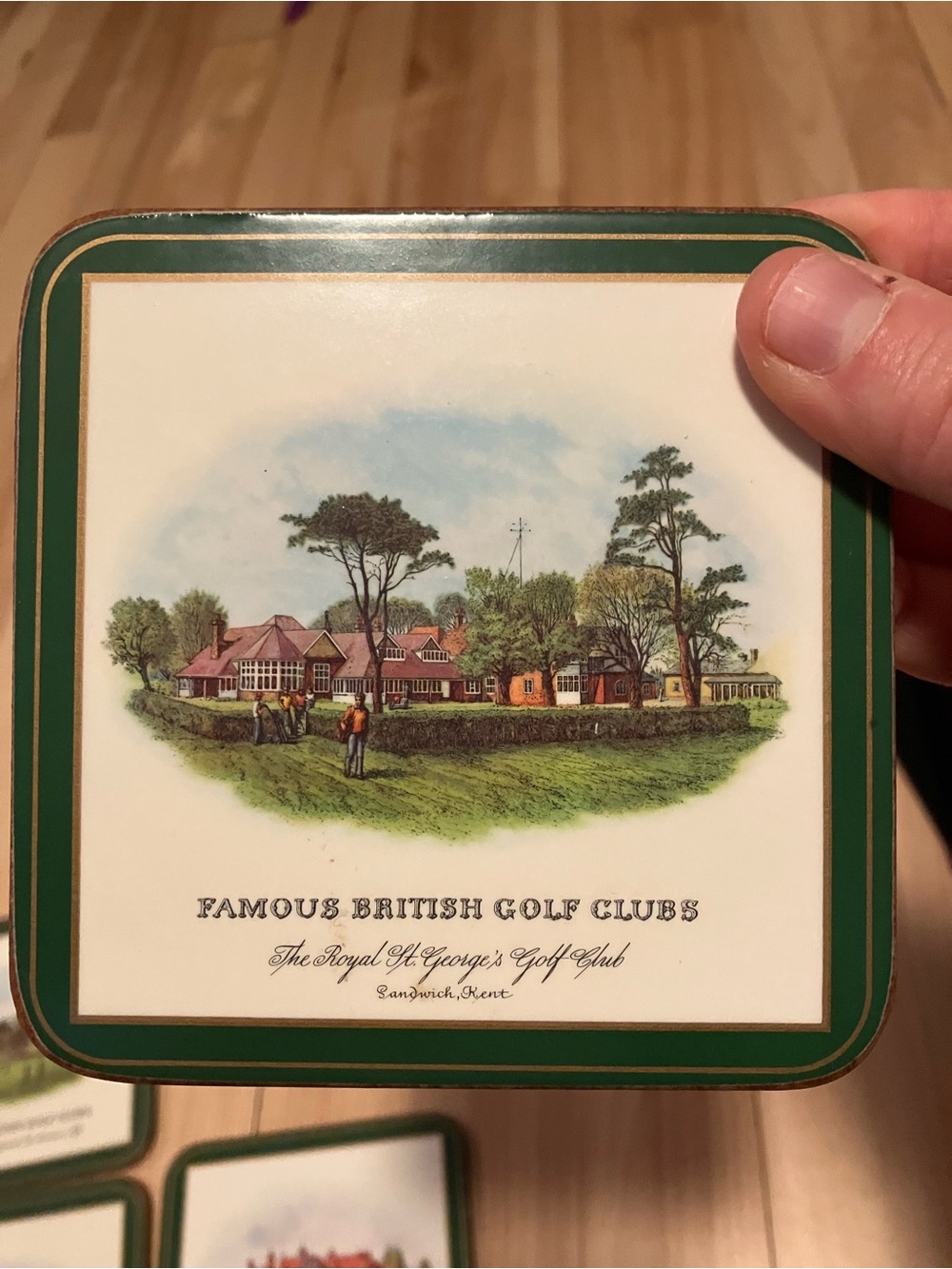 Pimpernel Vintage British Golf Clubs DeLuxe Coasters (6)